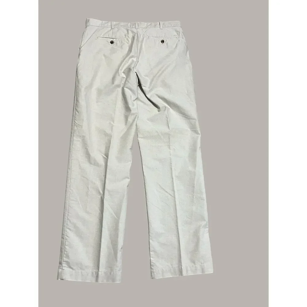 Izod Straight Fit Mens Pants 36x34 100% Cotton Trousers Relax Casual Lightweight